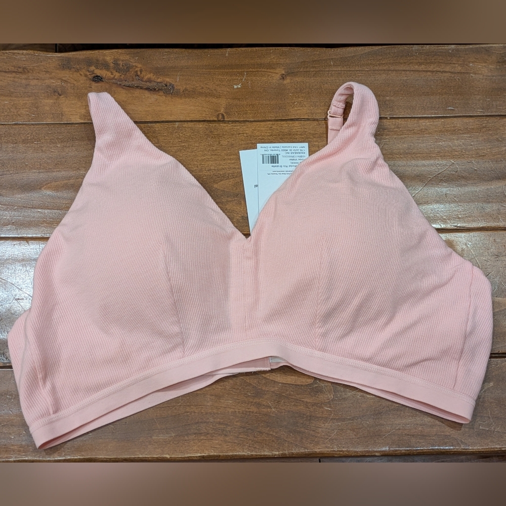 NWT Knix Micro Modal Rib Bralette Rose Water Women's Size XXXXL